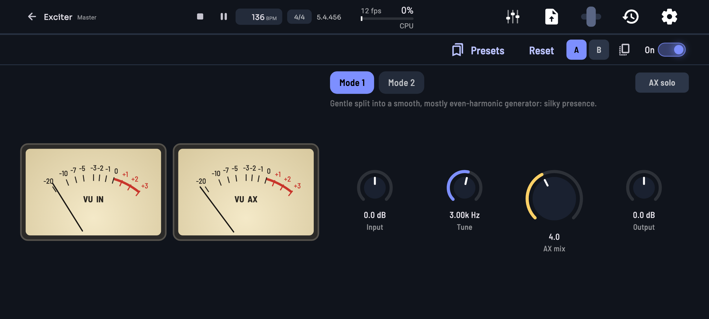 Exciter: extra presence and air.